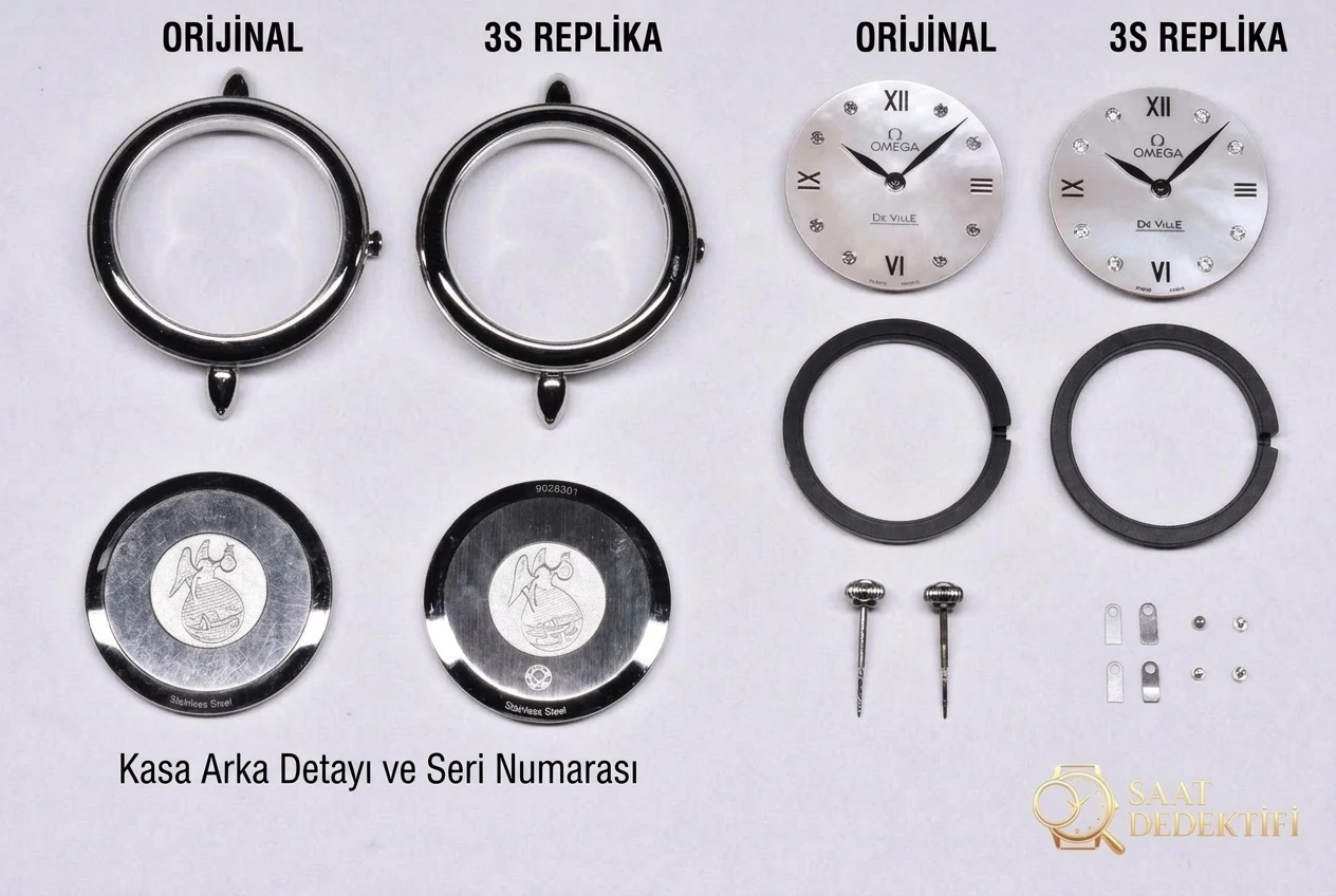 Karşılaştırmalı inceleme: 3S Factory OMEGA De Ville Serisi 424.13.27.60.55.001 Kol Saati (Dewdrop) - Makro Kadran ve İndeks İşçiliği