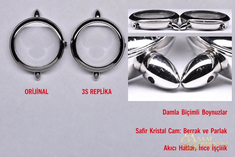 Karşılaştırmalı inceleme: 3S Factory OMEGA De Ville Serisi 424.13.27.60.55.001 Kol Saati (Dewdrop) - Klips Kilidi ve Lazer Damgalar
