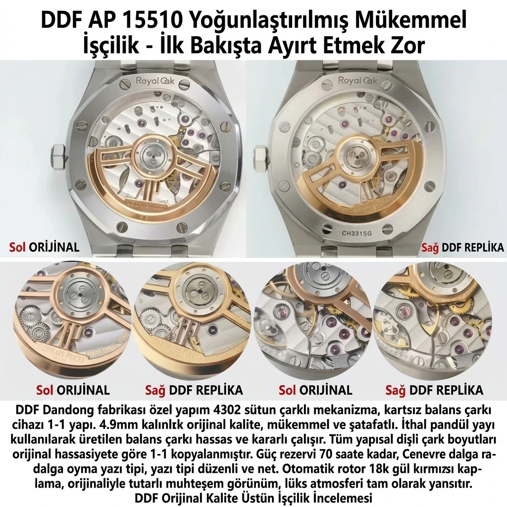 Karşılaştırmalı İnceleme: AP Royal Oak 41 mm 15510ST DDF Factory - Bilekte Duruş ve Kasa Orantısı