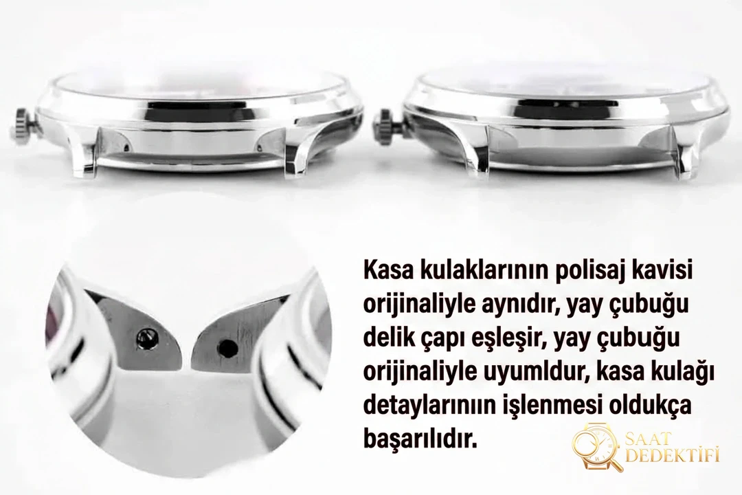 Karşılaştırmalı inceleme: AZ Factory JL Jaeger-LeCoultre Master serisi 1368470 ay evreli Master erkek deri kayışlı kol saati - Arka Kapak ve Mekanizma Detayı