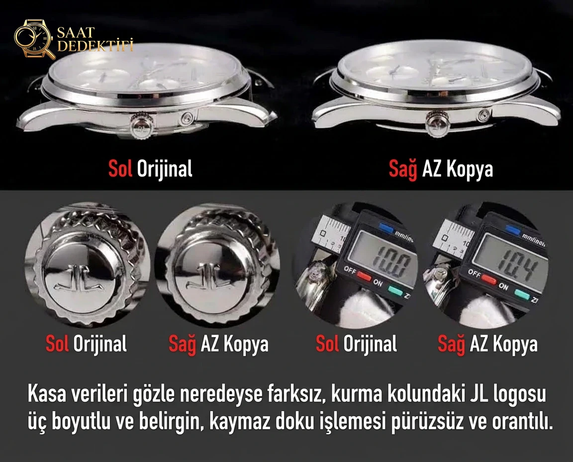 Karşılaştırmalı inceleme: AZ Factory JL Jaeger-LeCoultre Master serisi 1378420 kol saati (Palyaço) - Arka Kapak ve Mekanizma Detayı