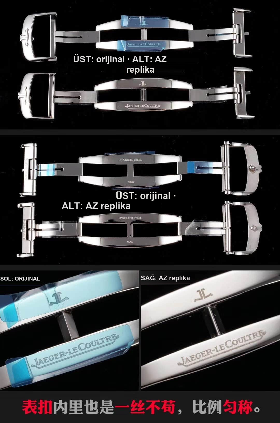 Karşılaştırmalı inceleme: AZ Factory JL Jaeger-LeCoultre Master serisi 1378420 kol saati (Palyaço) — 7. fotoğraf