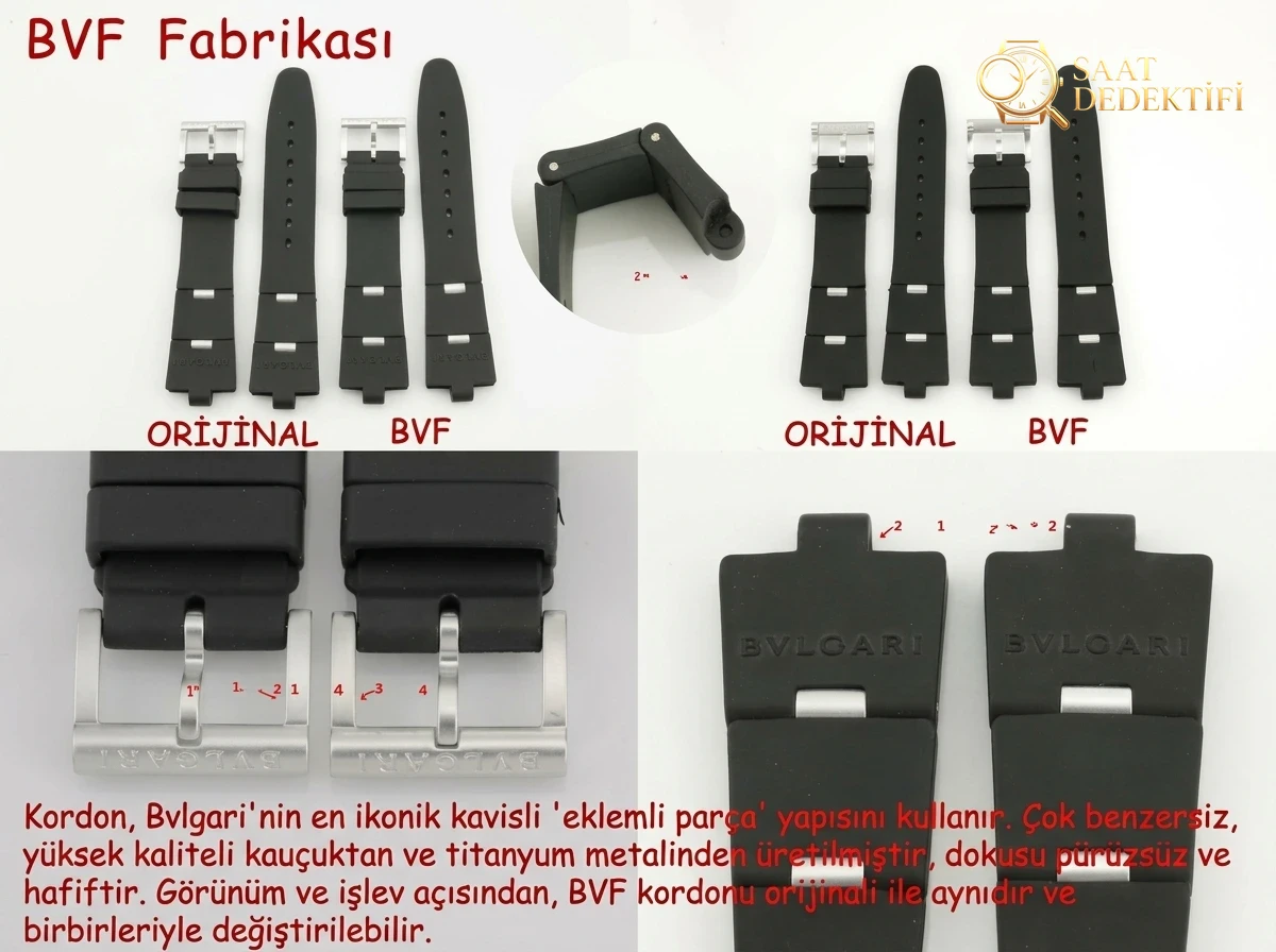 Karşılaştırmalı inceleme: BV Factory Bvlgari∙BVLGARI Serisi 103539 Kol Saati - Kadran Detayı ve Bezel İşçiliği