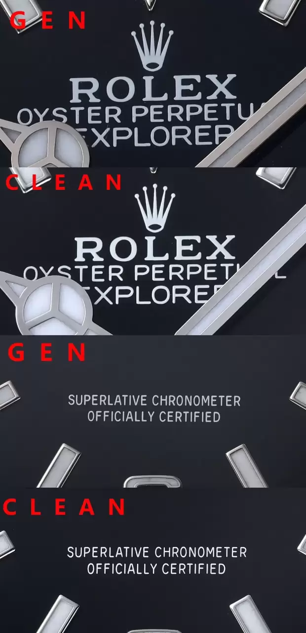 Karşılaştırmalı inceleme: Clean [36 mm] Rolex Explorer serisi m124270-0001 kol saati — 5. fotoğraf