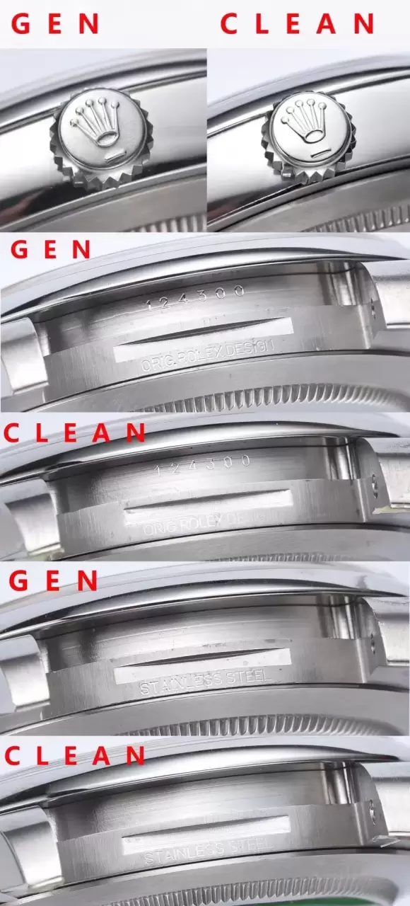 Karşılaştırmalı inceleme: Clean [41 mm] Rolex Oyster Perpetual serisi m124300-0001 kol saati — 6. fotoğraf