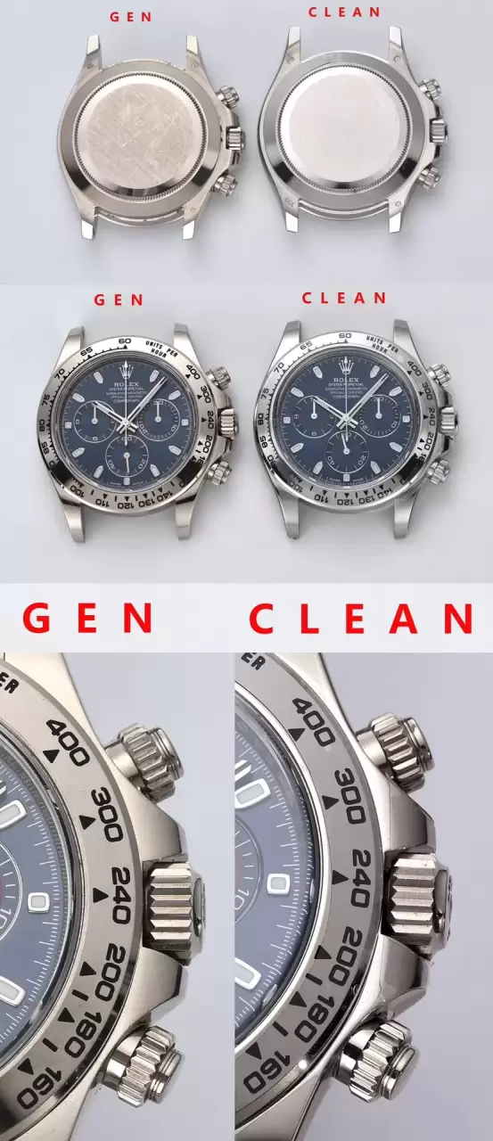 Karşılaştırmalı inceleme: Clean Rolex Cosmograph Daytona 116509-0071 — 8. fotoğraf
