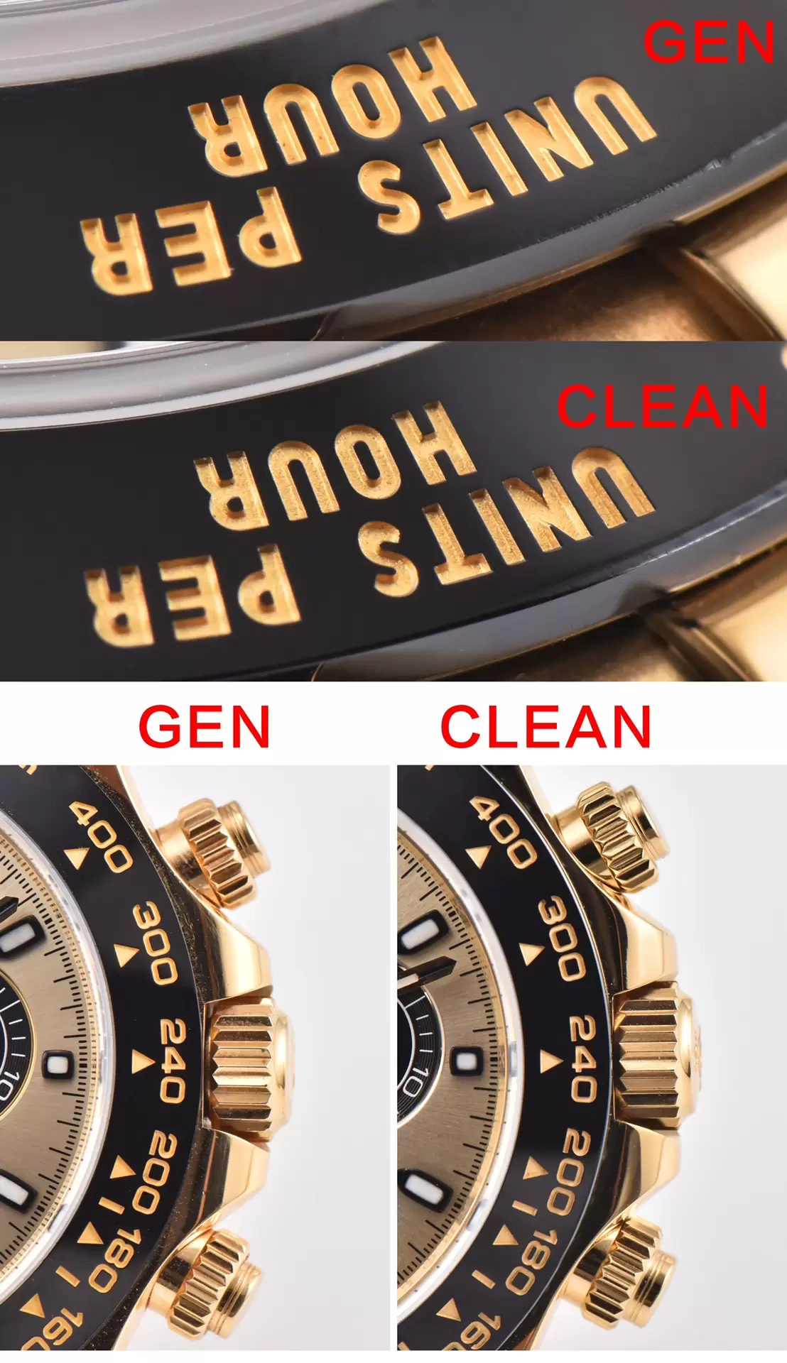 Karşılaştırmalı inceleme: Clean Rolex Cosmograph Daytona M116518ln-0048 kol saati (Shawn Yue) — 2. fotoğraf