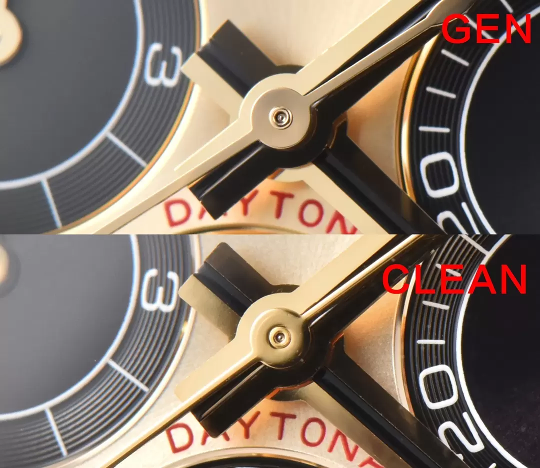 Karşılaştırmalı inceleme: Clean Rolex Cosmograph Daytona M116518ln-0048 kol saati (Shawn Yue) — 3. fotoğraf