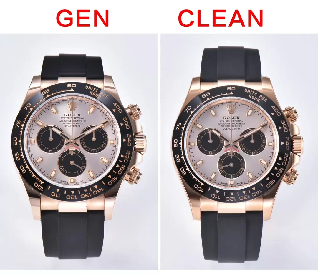 Karşılaştırmalı inceleme: Clean Rolex Cosmograph Daytona serisi 116515ln-0059 kol saati — 1. fotoğraf