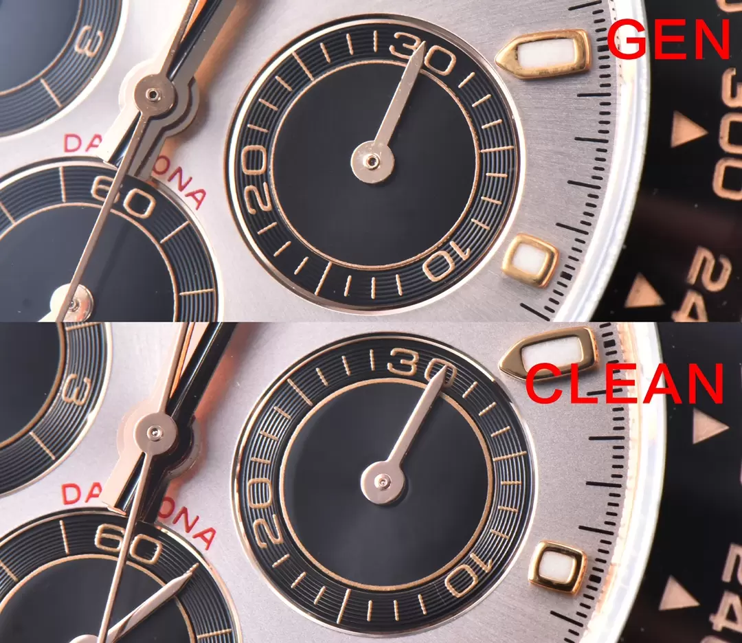 Karşılaştırmalı inceleme: Clean Rolex Cosmograph Daytona serisi 116515ln-0059 kol saati — 4. fotoğraf