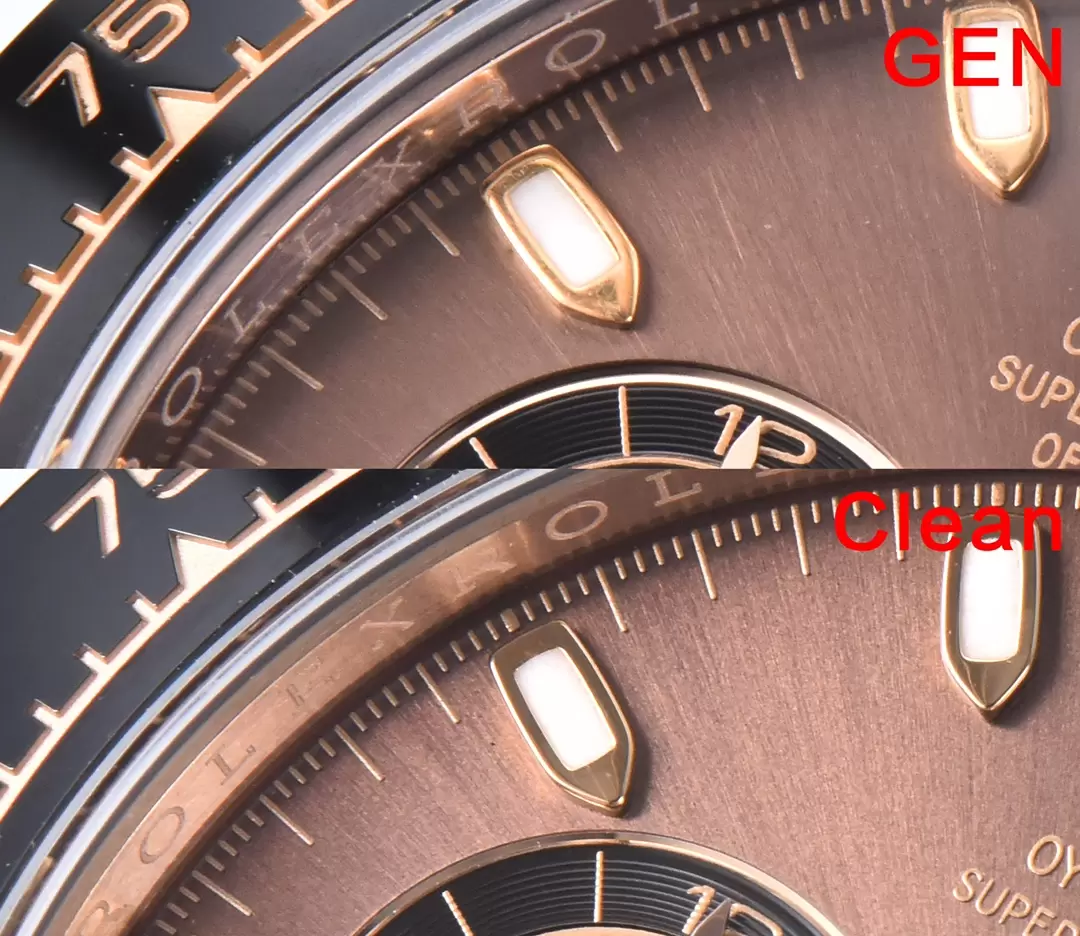 Karşılaştırmalı inceleme: Clean Rolex Cosmograph Daytona serisi M116515 kol saati — 3. fotoğraf