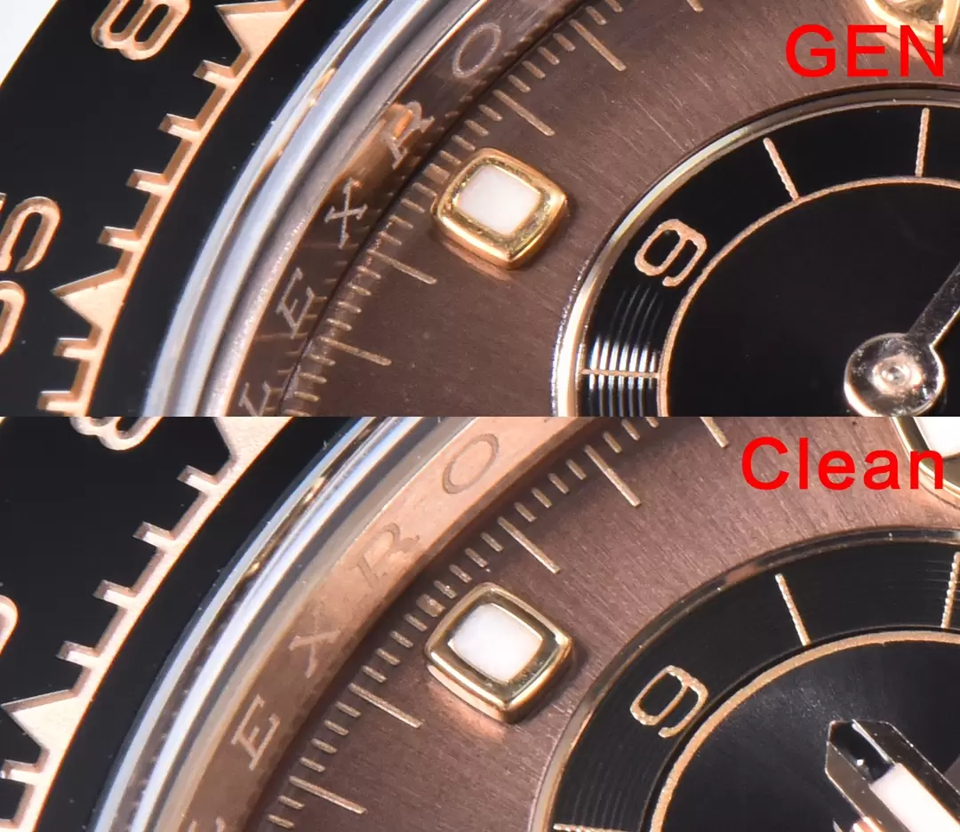 Karşılaştırmalı inceleme: Clean Rolex Cosmograph Daytona serisi M116515 kol saati — 7. fotoğraf