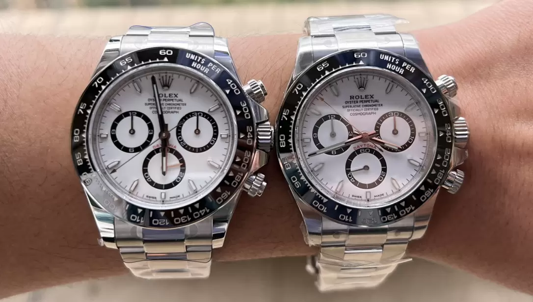 Karşılaştırmalı inceleme: Clean Rolex Cosmograph Daytona m126500ln-0001 [Panda Daytona] — 15. fotoğraf