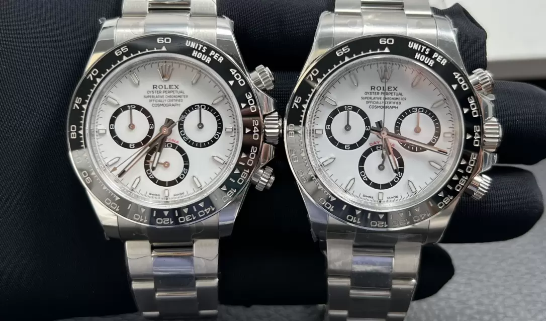 Karşılaştırmalı inceleme: Clean Rolex Cosmograph Daytona m126500ln-0001 [Panda Daytona] — 17. fotoğraf