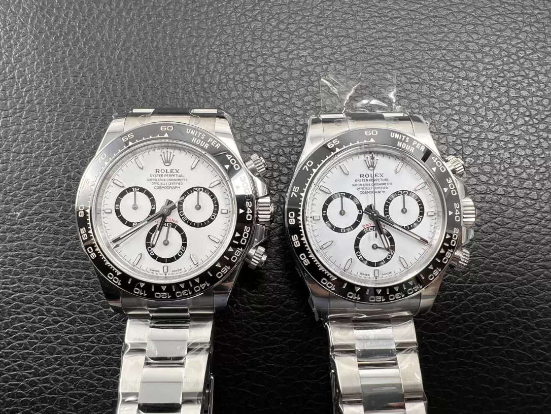 Karşılaştırmalı inceleme: Clean Rolex Cosmograph Daytona m126500ln-0001 [Panda Daytona] — 18. fotoğraf