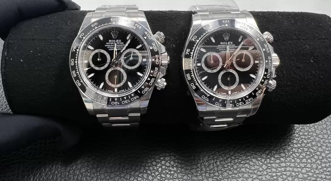 Karşılaştırmalı inceleme: Clean Rolex Cosmograph Daytona serisi m126500ln-0002 kol saati [Siyah Seramik Daytona] — 17. fotoğraf
