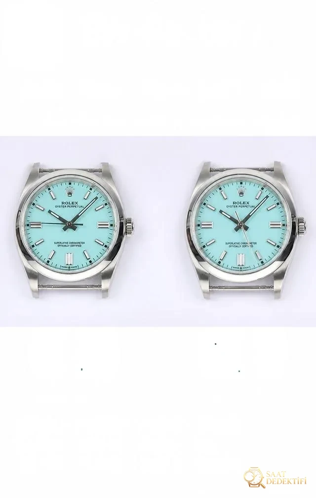 Karşılaştırmalı inceleme: EW Factory [36 mm]Rolex Oyster Perpetual serisi m126000-0006 saati - Arka Kapak ve Mekanizma Detayı