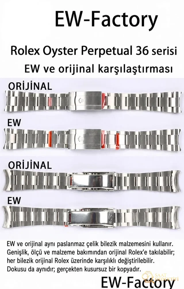Karşılaştırmalı inceleme: EW Factory [36 mm]Rolex Oyster Perpetual serisi m126000-0006 saati - Bilekte Duruş ve Kasa Orantısı