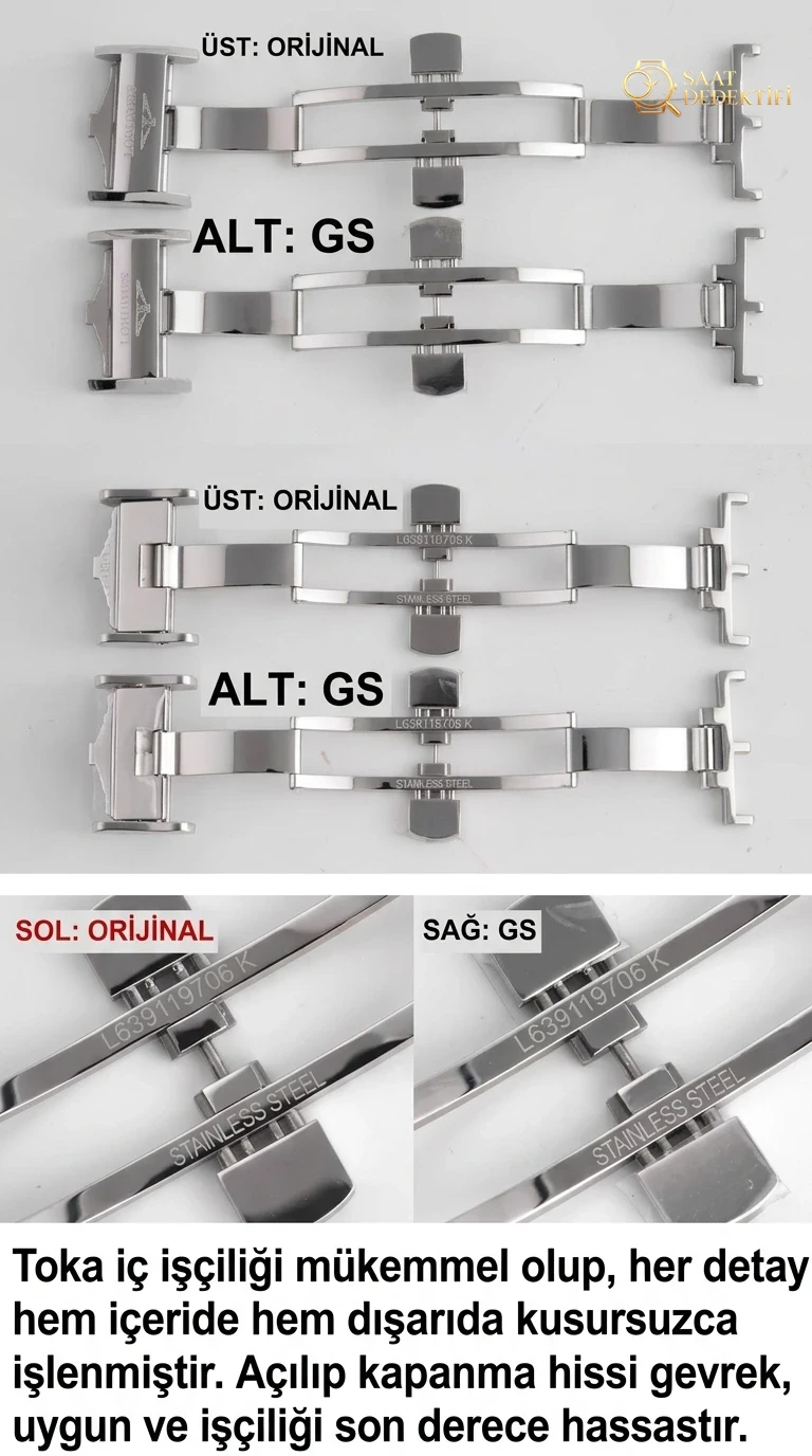 Karşılaştırmalı inceleme: GS Factory Longines Master Collection L2.909.4.78.3 kol saati - Fosfor ve Super-LumiNova Gece Görünümü