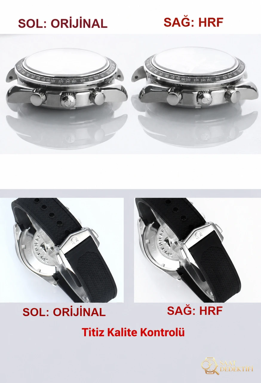 Karşılaştırmalı inceleme: HR Factory OMEGA Speedmaster kronograf serisi 326.32.40.50.01.001 kol saati - Bilezik, Toka ve Klips Mekanizması