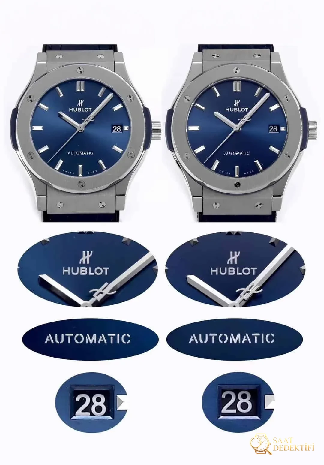 Karşılaştırmalı inceleme: Hublot Classic Fusion serisi 511.NX.7170.LR kol saati - Kadran Detayı ve Bezel İşçiliği