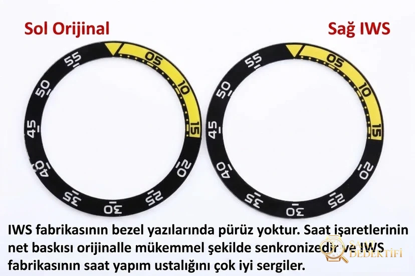 Karşılaştırmalı inceleme: IWS Factory [44 mm] IWC Aquatimer serisi IW356802 kauçuk kayışlı dalış saati - Arka Kapak ve Mekanizma Detayı