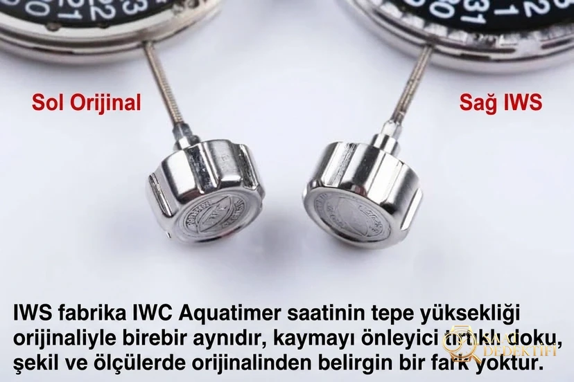 Karşılaştırmalı inceleme: IWS Factory [44 mm] IWC Aquatimer serisi IW356802 kauçuk kayışlı dalış saati - Makro Kadran ve İndeks İşçiliği