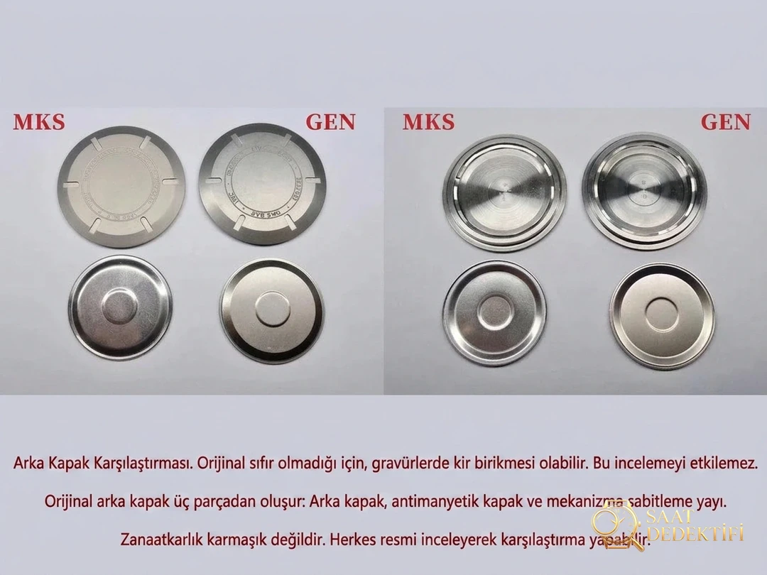 Karşılaştırmalı inceleme: MKS Factory IWC Pilot Mark XVIII IW327006 titanyum kasa kol saati - Klips Kilidi ve Lazer Damgalar