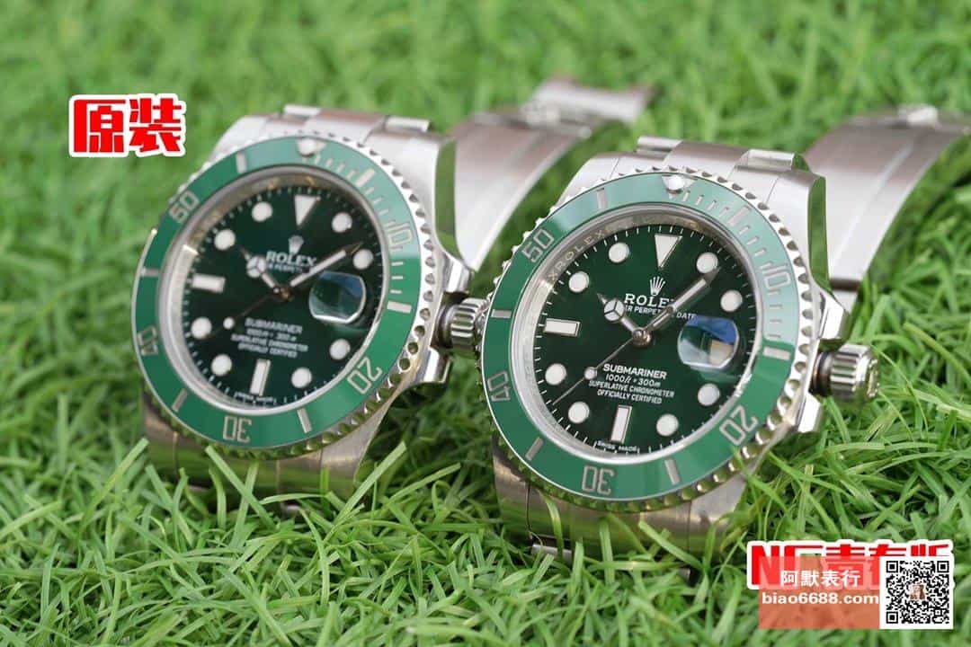 Karşılaştırmalı inceleme: N Factory Genç Sürüm Rolex Submariner serisi 116610LV-97200 yeşil kadran kol saati (Yeşil Su Hayaleti) — 25. fotoğraf