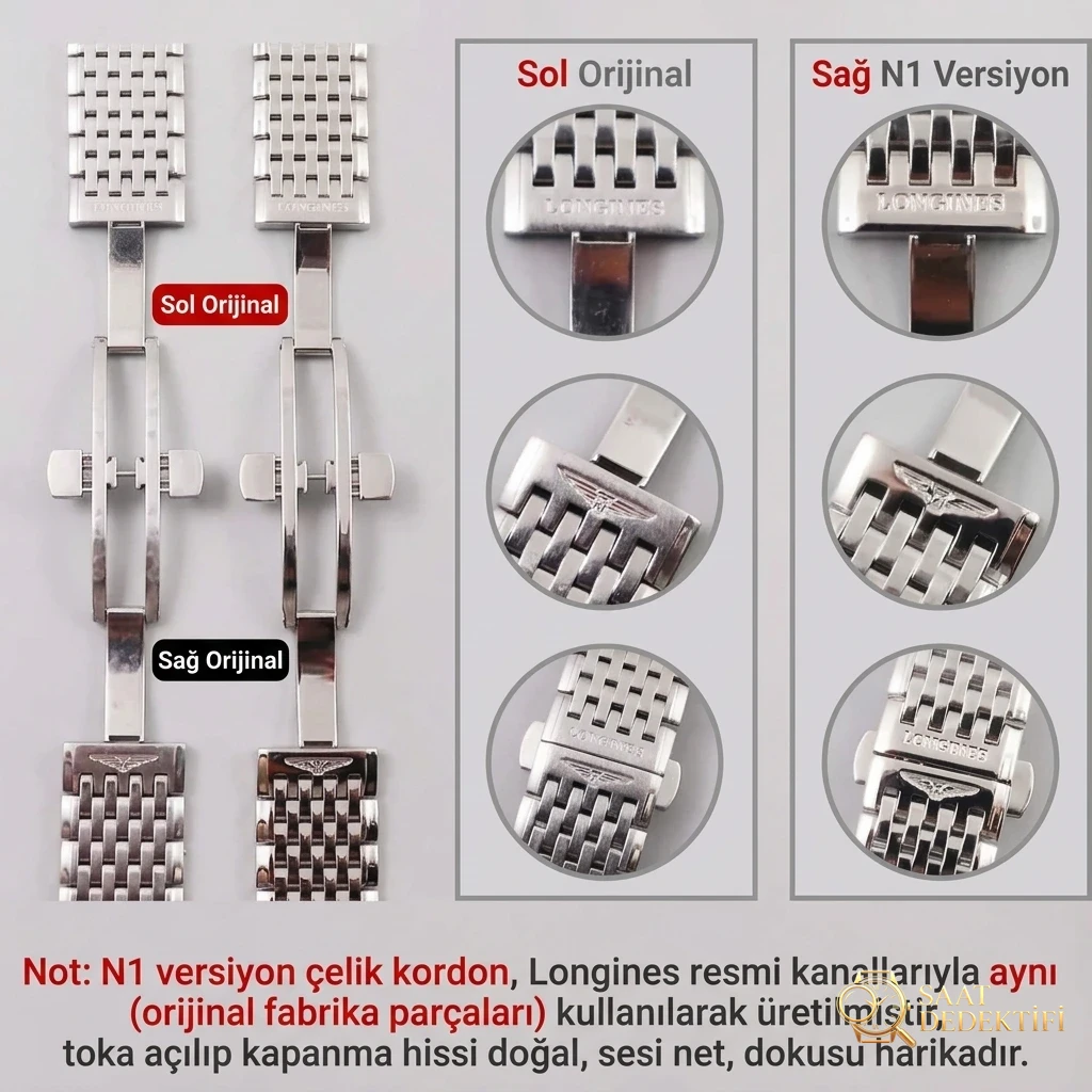 Karşılaştırmalı inceleme: N1 Factory Longines Jiazan zarif seri kol saati - Bilekte Duruş ve Kasa Orantısı