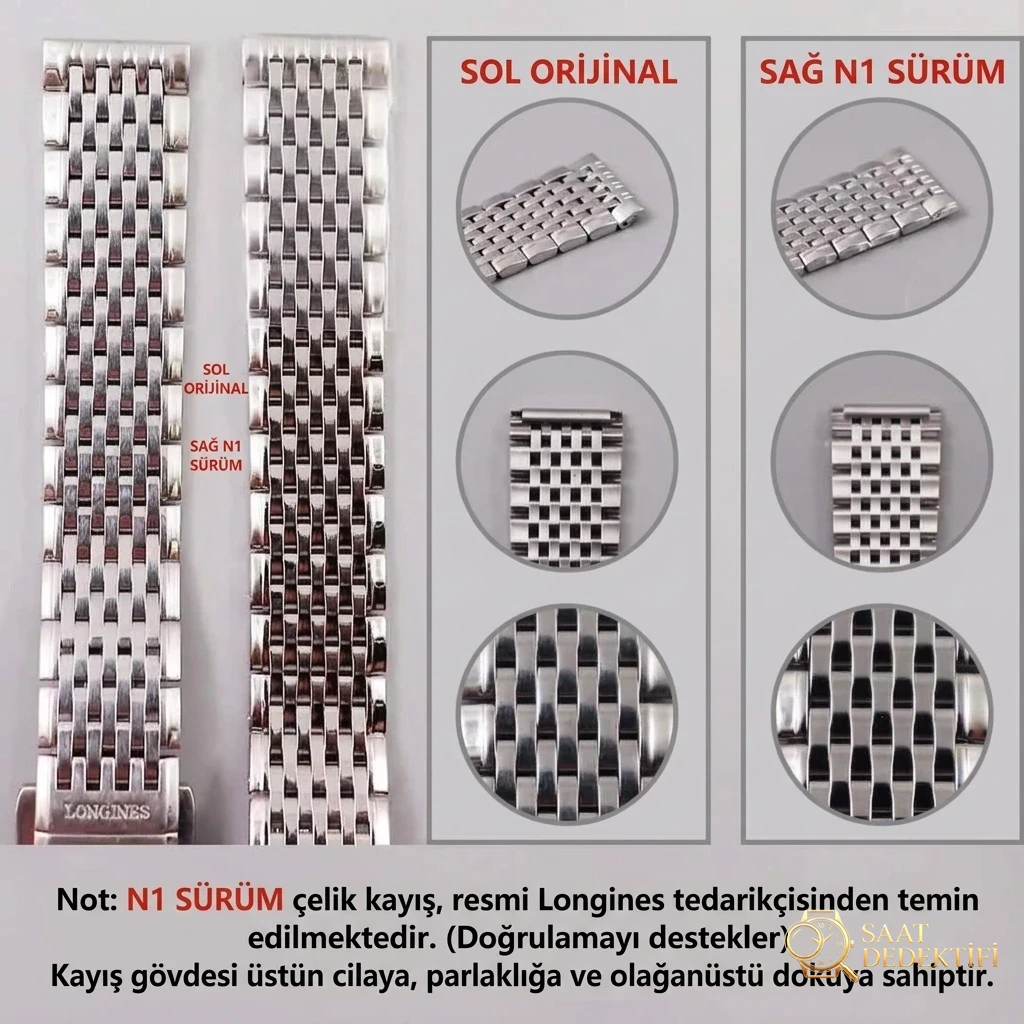 Karşılaştırmalı inceleme: N1 Factory Longines Jiazan zarif seri kol saati - Fosfor ve Super-LumiNova Gece Görünümü