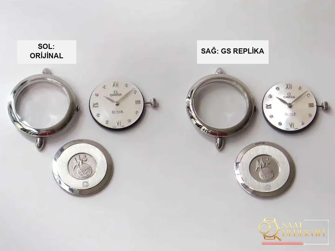 Karşılaştırmalı inceleme: OMEGA De Ville serisi 424.13.27.60.55.001 kadın deri kayışlı saat (Dewdrop) - Bilezik, Toka ve Klips Mekanizması