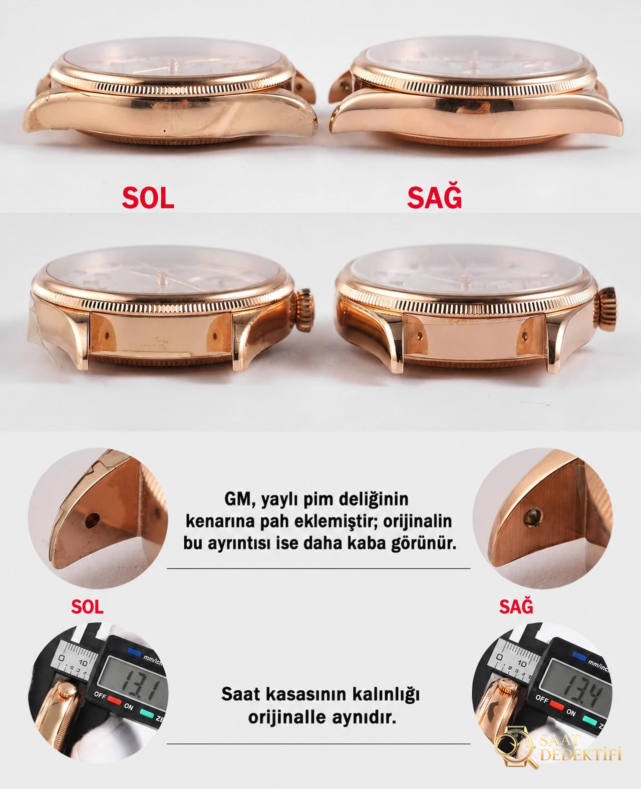 Vergleichsbewertung: Rolex Cellini-Serie m50515-0008, klassische Herrenuhr mit Kalender – Gehäuseprofil und Kronenbewertung