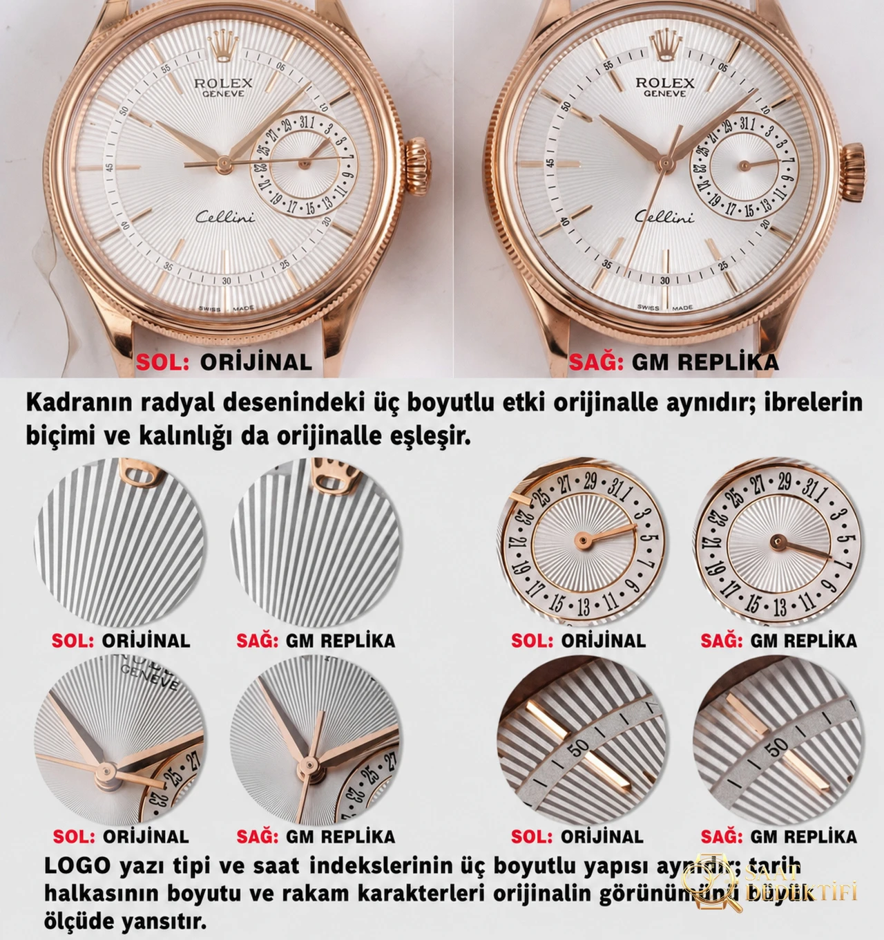 Vergleichsbewertung: Rolex Cellini-Serie m50515-0008, klassische Herrenuhr mit Kalender – Armband, Schließe und Clip-Mechanismus