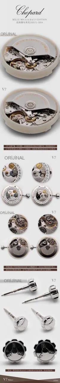 Karşılaştırmalı inceleme: V7 Factory [Şık Tasarım] Chopard Classic Racing Serisi 168571-3004 Kronograf Saat - Bilekte Duruş ve Kasa Orantısı