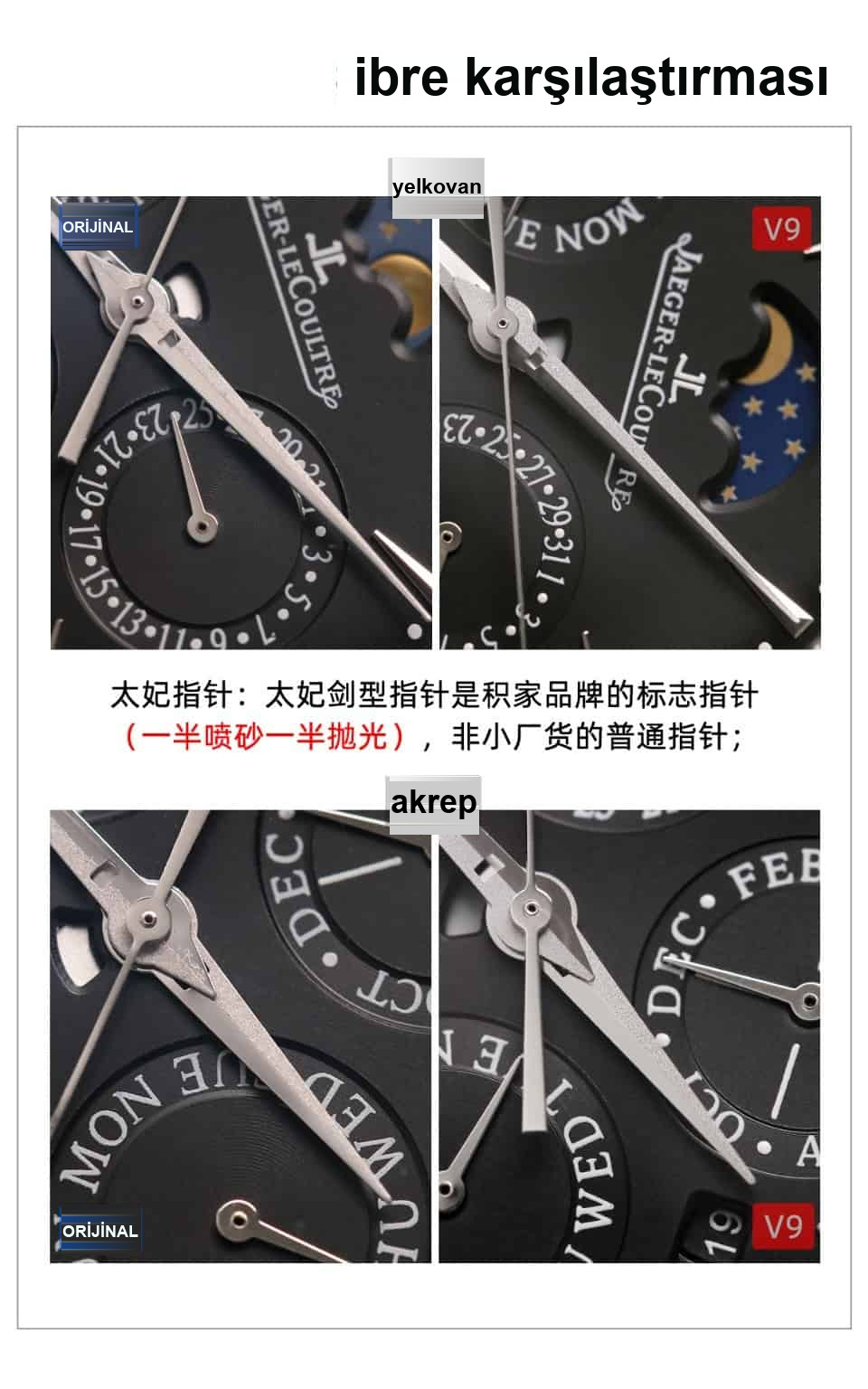 Karşılaştırmalı inceleme: V9 Factory JL Jaeger-LeCoultre Master serisi 130842J perpetual takvim kol saati — 6. fotoğraf