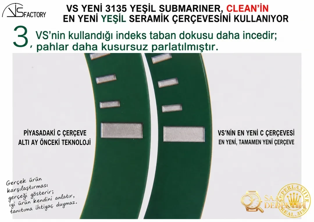 Karşılaştırmalı inceleme: VS Factory [40 mm]Rolex Submariner 116610LV-97200 yeşil kadran kol saati (Green Sub) - Genel Açı ve Estetik Duruş