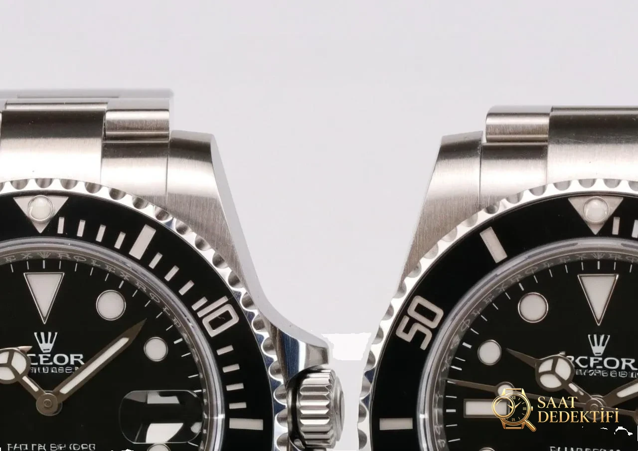 Vergleichstest mit der Factory 40Mmrolex Submariner Series 116610L... – Vorderansicht und Gehäusedesign
