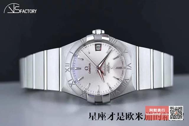 Karşılaştırmalı inceleme: VS Factory Omega Constellation Serisi 123.10.38.21.02.001 çelik bilezikli klasik kol saati — 3. fotoğraf