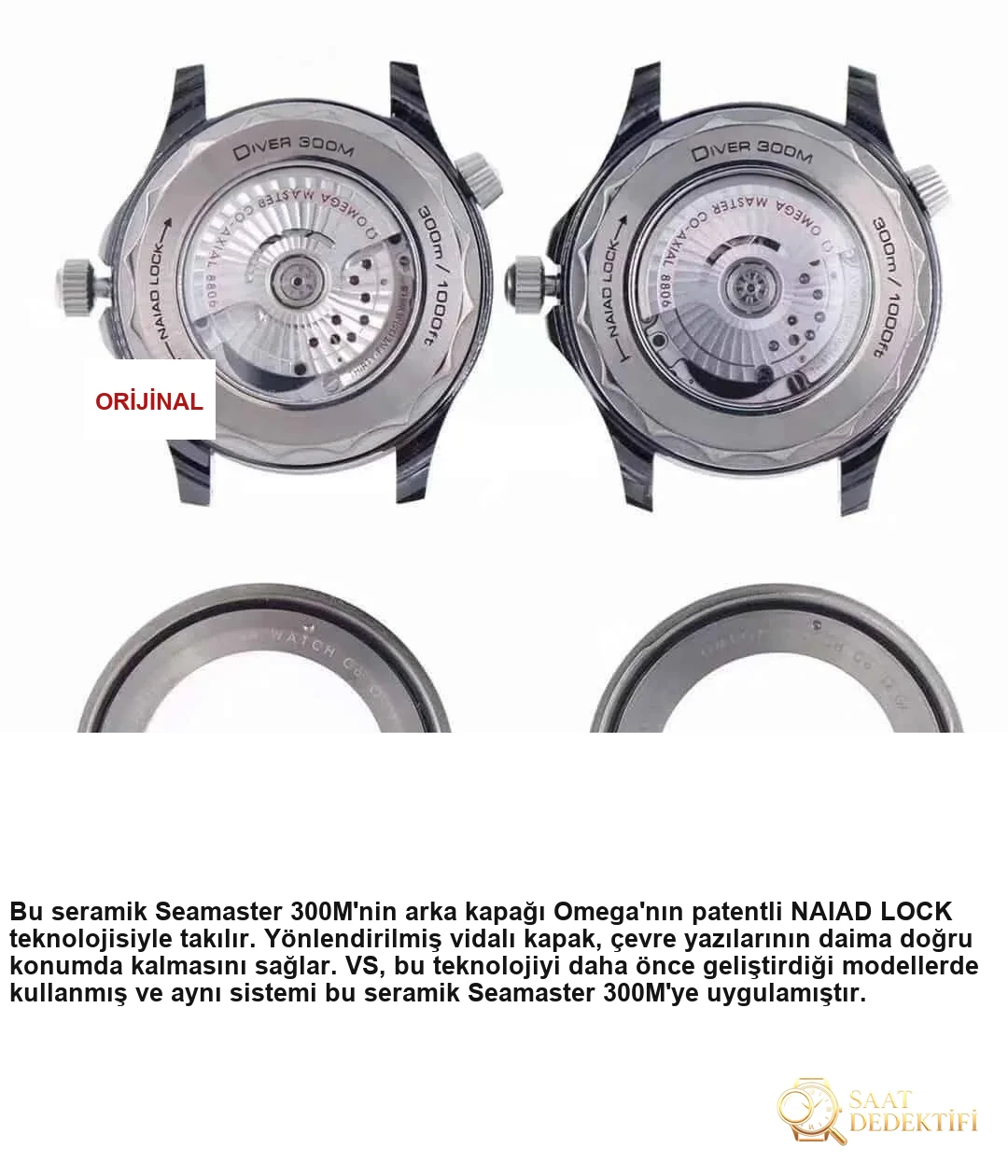 Karşılaştırmalı inceleme: VS Factory [Seramik] OMEGA Seamaster 300M Serisi 210.92.44.20.01.001 kauçuk kayışlı dalış erkek kol saati - Bilezik, Toka ve Klips Mekanizması
