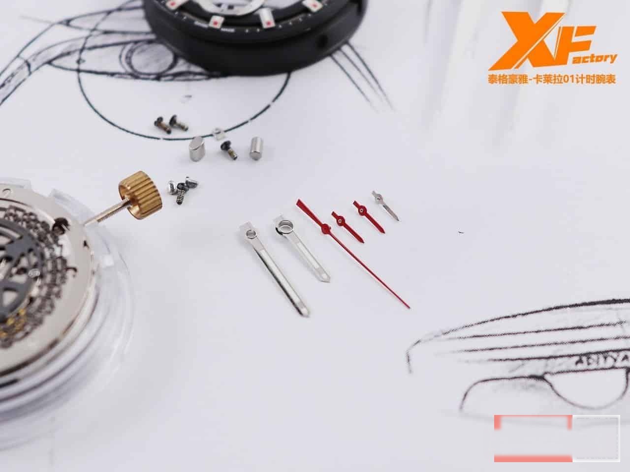 Karşılaştırmalı inceleme: XF Factory [45 mm] Tag Heuer Carrera Serisi CAR201V.BA0714 Erkek Kronograf Otomatik Mekanik Saat — 5. fotoğraf
