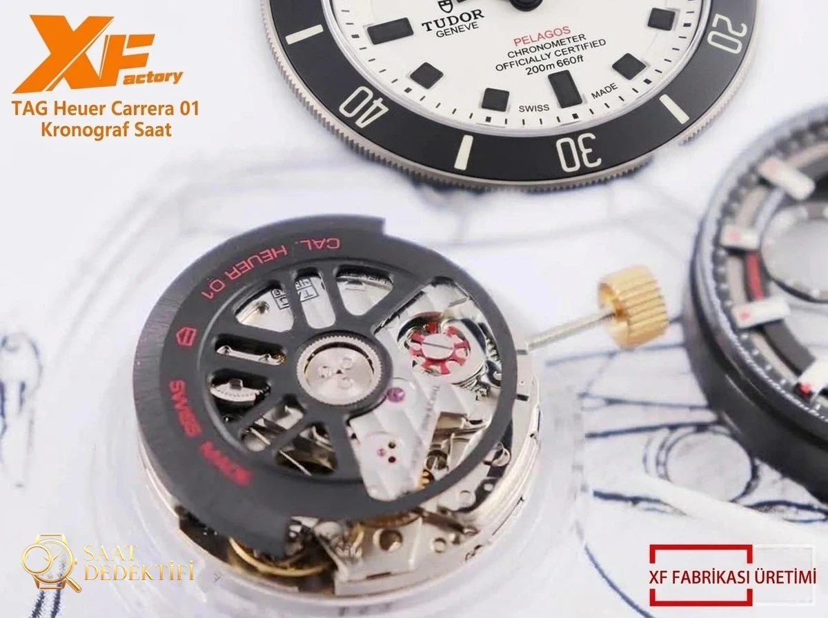 Karşılaştırmalı inceleme: XF Factory [45 mm] Tag Heuer Carrera Serisi CAR201V.BA0714 Erkek Kronograf Otomatik Mekanik Saat - Klips Kilidi ve Lazer Damgalar
