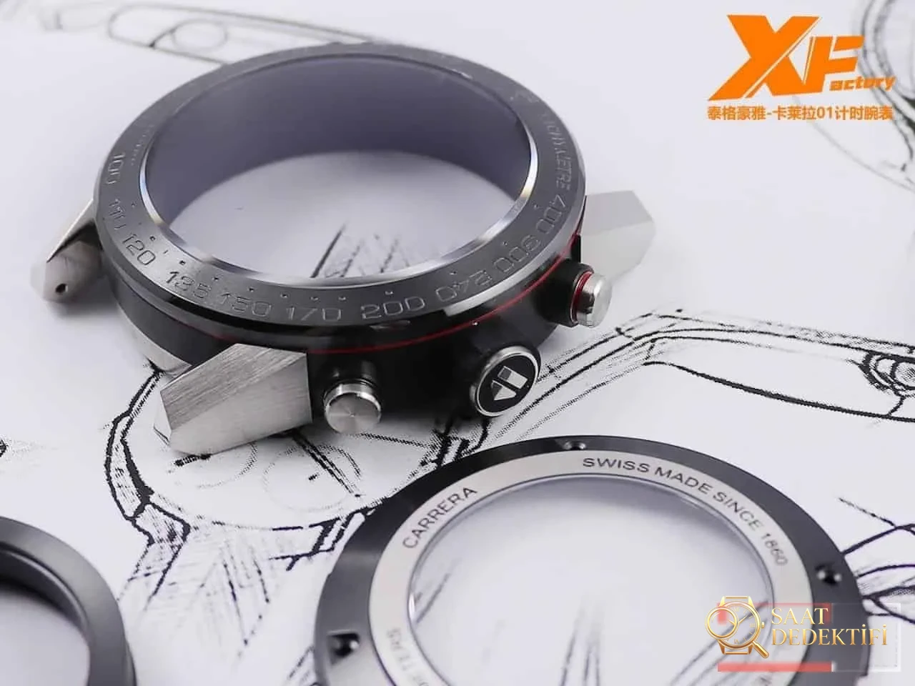 Karşılaştırmalı inceleme: XF Factory [45 mm] Tag Heuer Carrera Serisi CAR201V.BA0714 Erkek Kronograf Otomatik Mekanik Saat - Bilekte Duruş ve Kasa Orantısı