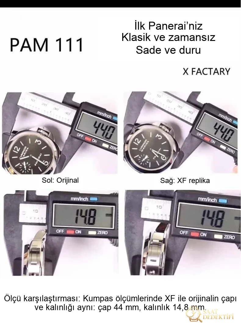 Karşılaştırmalı inceleme: XF Panerai PAM111 — ilk Panerai