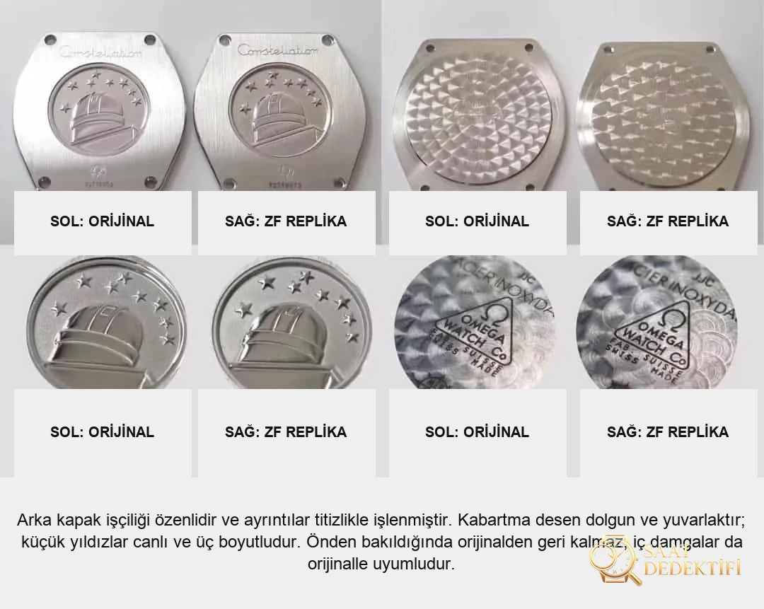 Karşılaştırmalı inceleme: ZF Factory [27 mm] OMEGA Constellation serisi 123.10.27.60.57.001 kadın çelik bilezikli kol saati - Makro Kadran ve İndeks İşçiliği