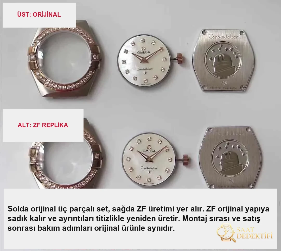 Karşılaştırmalı inceleme: ZF Factory [27 mm] OMEGA Constellation Serisi 123.25.27.20.55.003 Kadın Çelik Bilezik Kol Saati - Klips Kilidi ve Lazer Damgalar