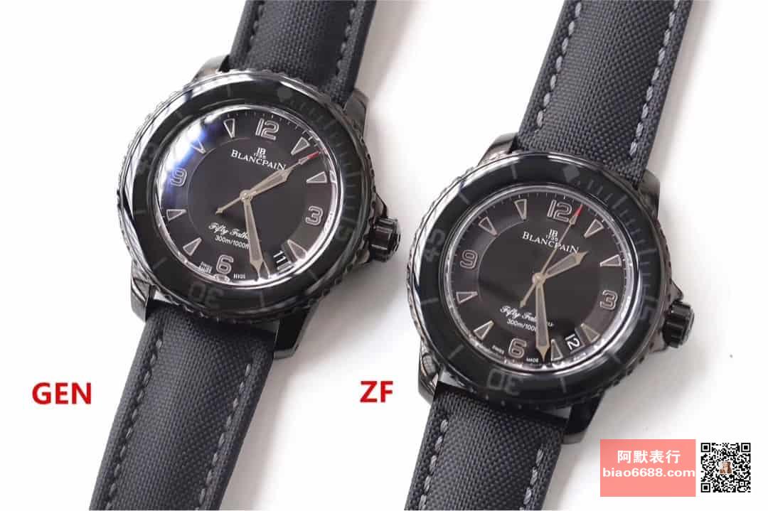 Karşılaştırmalı inceleme: ZF Factory Blancpain Fifty Fathoms 50 Fathoms serisi 5015-11C30-52A kol saati — 2. fotoğraf