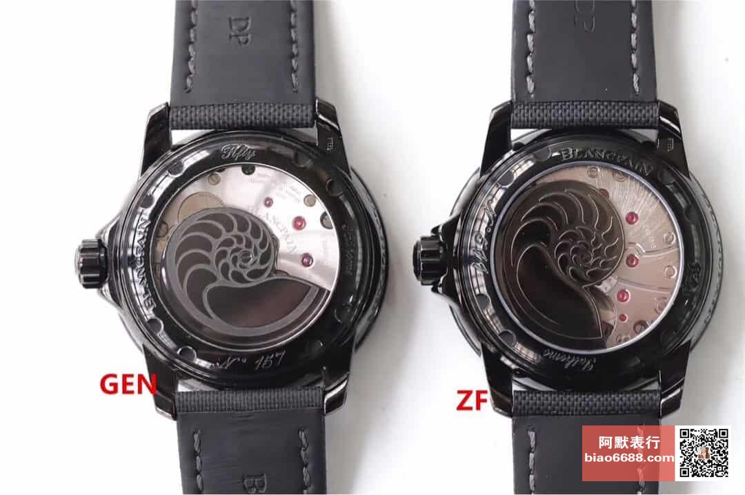 Karşılaştırmalı inceleme: ZF Factory Blancpain Fifty Fathoms 50 Fathoms serisi 5015-11C30-52A kol saati — 5. fotoğraf