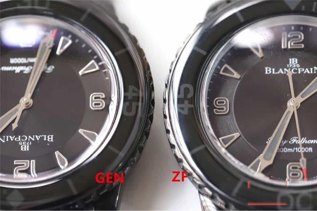 Karşılaştırmalı inceleme: ZF Factory Blancpain Fifty Fathoms 50 Fathoms serisi 5015-11C30-52A kol saati — 7. fotoğraf