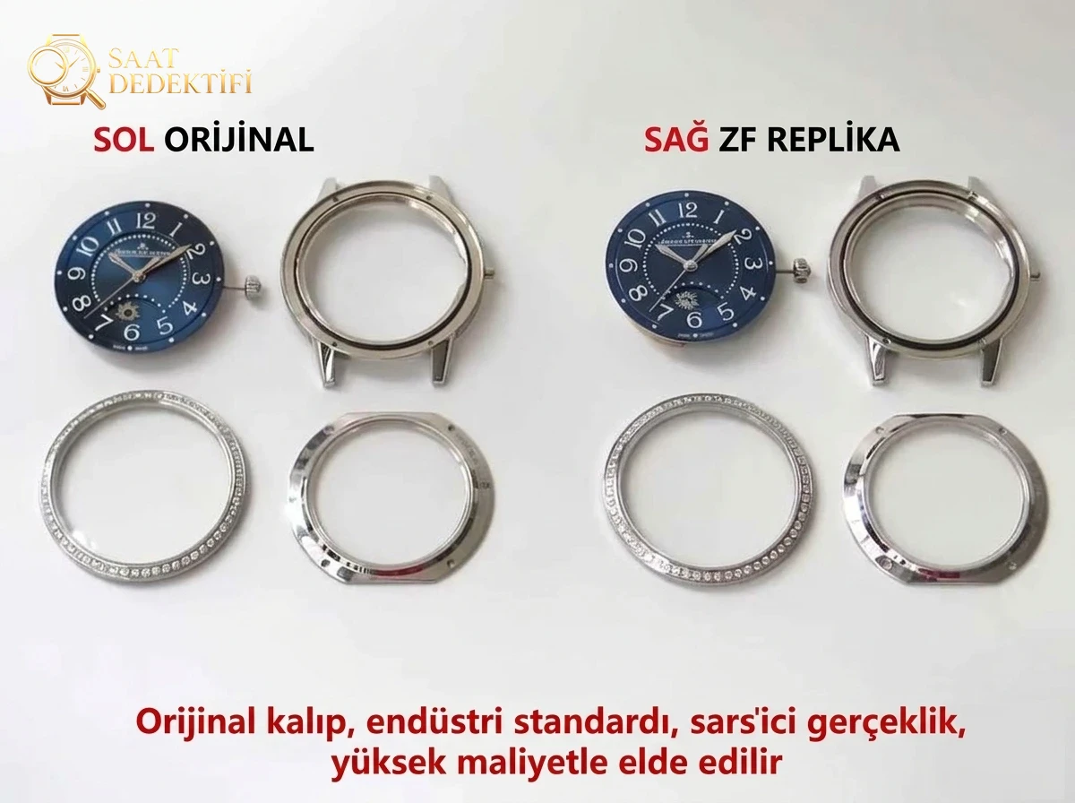 Karşılaştırmalı inceleme: ZF Factory [Kadın] Jaeger-LeCoultre Rendez-Vous serisi 3468480 deri kayışlı klasik saat - Bilezik, Toka ve Klips Mekanizması